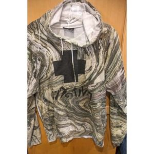 Pink Dolphin Sweatshirt Mens Hoodie Medium Grey‎ And Black